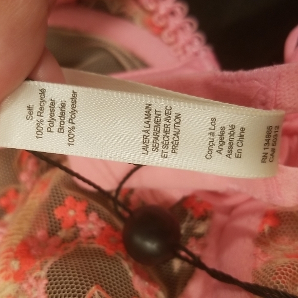 💕FOR LOVE AND LEMONS💕 Love Bouquet Embroidery Bra ~ Pink SDD NWT - Picture 16 of 16